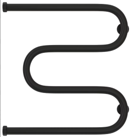 Полотенцесушитель водяной М-образный 500*500 (1") ЧЕРНЫЙ фото