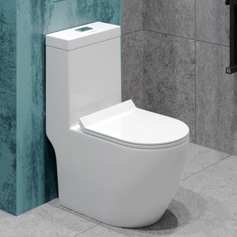 Монолит 5005 безободковый, сиденье тонкое ДП (с гофрой и подводкой) фото