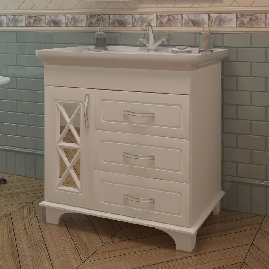 Тумба "Duglas 75" с сифоном с раковиной "Duglas 750" фото