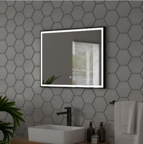 Зеркало Aralia LED 800*600 BLACK с сенсором, ЗЛП1126 фото