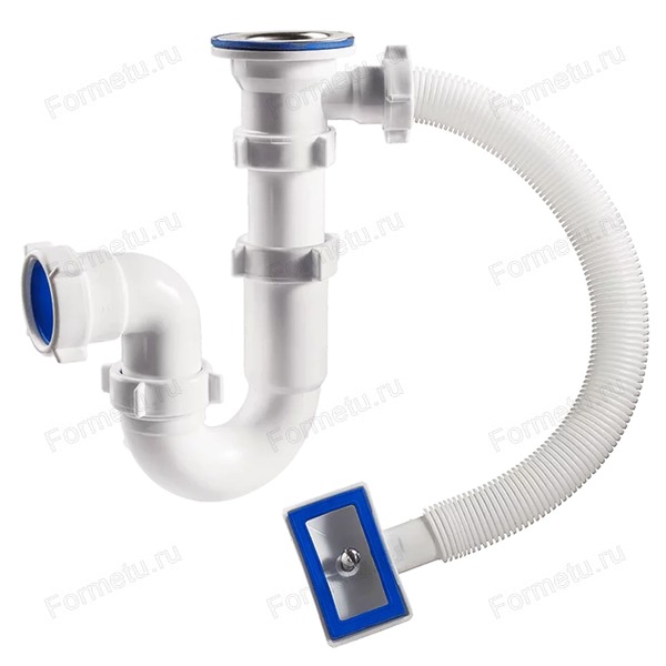 Сифон ОРИО 1 1/2*40 прямоточный, с переливом S-4104 фото