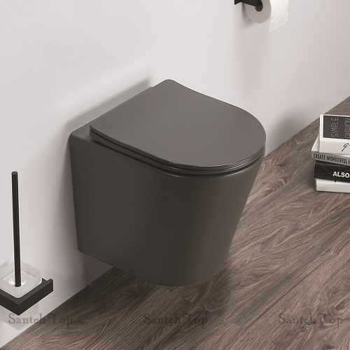 Унитаз подвесной В2330-2MDH СЕРЫЙ ТЕМНЫЙ МАТОВЫЙ фото