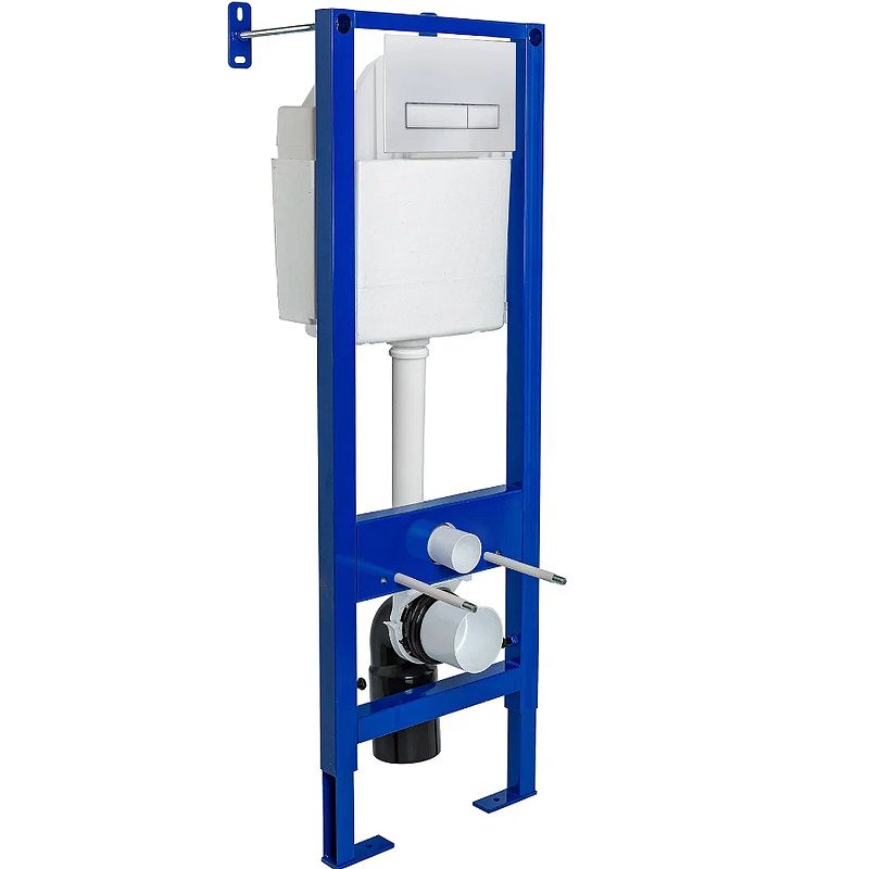 Инсталляция Berges для скр мон (040339) унитаза + кнопка ATOM 410 белая+унитаз подвесной BERGES ALFA фото