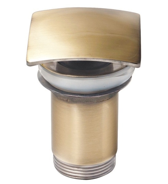 Донный клапан KAISER автомат, металл (Бронза), квадрат 8033An фото