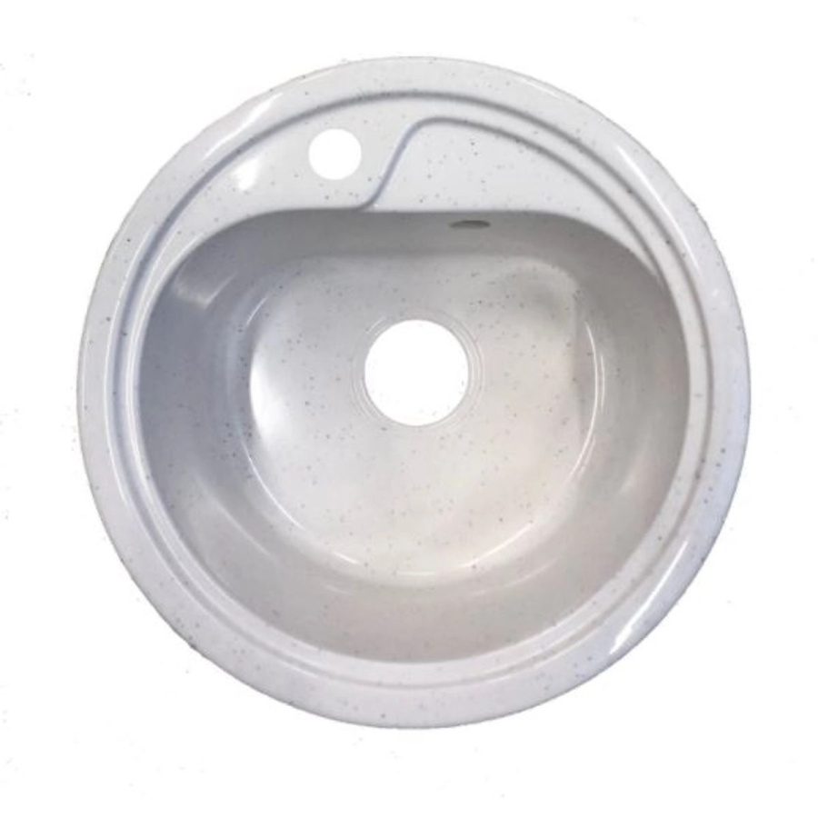 Кухонная мойка AGATA AG1C8 БЕЛАЯ кварцевая 450*190мм фото