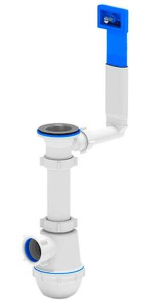 Сифон АНИ 1 1/2"*40 Грот А0140 с жестким переливом  фото