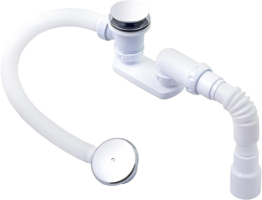 Обвязка для ванны 1 1/2 х 40 "клик-клак" с гофрой 40*40/50, с переливом (S122E) UNICORN  фото