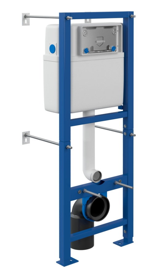 IN-MZ-LEON_NEW Инсталляция + Кнопка смыва (пластик белый матовый с рамкой) TWINS для LINK PRO/VECTOR фото