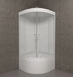 УЛЬТРА Б ДН4 душевая кабина 90*90 1/4 круга/гл.подд./Белый !!!АКЦИЯ!!!ХИТ ПРОДАЖ!!! фото