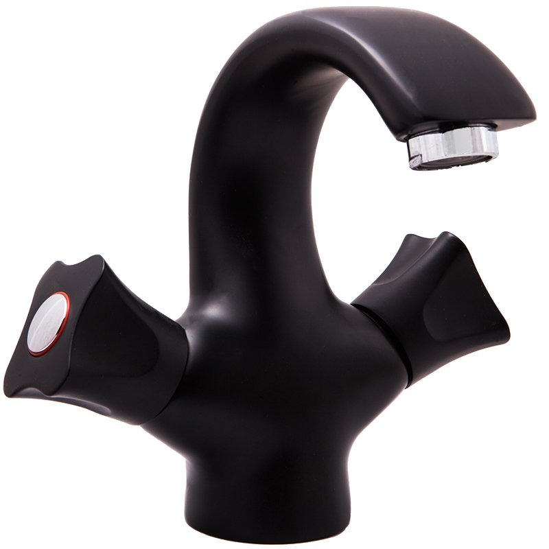 Смеситель Р10306-6 д/умывальника (чёрный) фото