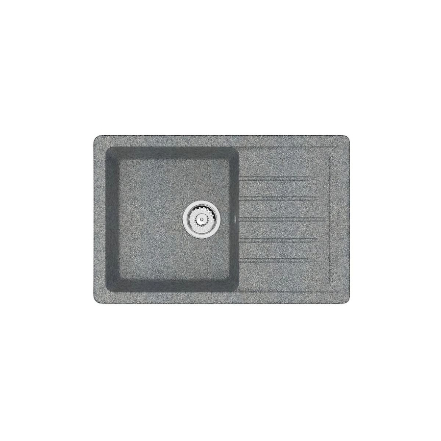 Кухонная мойка AGATA 16/Q8 ТЕМНО-СЕРЫЙ МАТОВАЯ 740*490*210мм фото