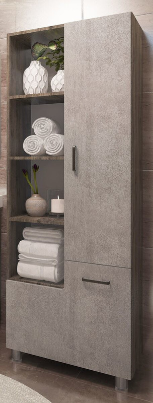 Пенал-шкаф "Catherine 60 №2" белый камень фото