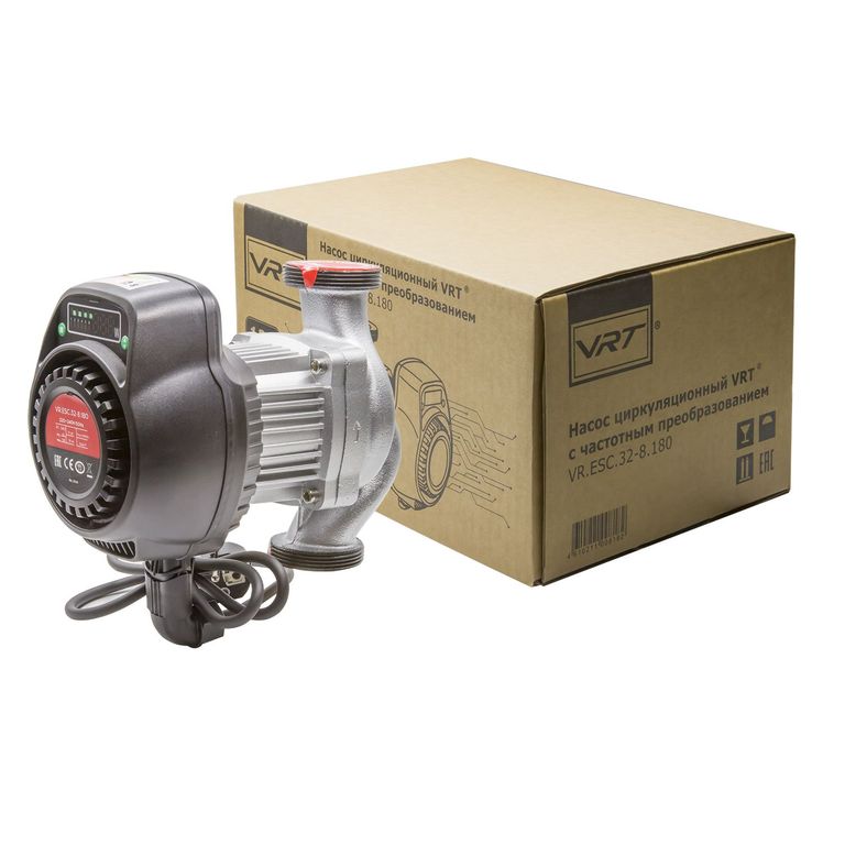 Насос циркуляционный VRT VR.ESC.32-8.180, 10-130Вт, с частотным регулированием, с гайками фото
