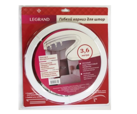 Карниз гибкий укомплектов. 3,6 п.м. LEGRAND фото