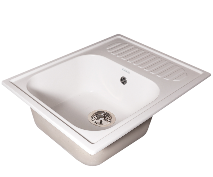 Кухонная мойка GranAlliance G-22, молочный 580х470х195 мм (ДхШхВ) фото