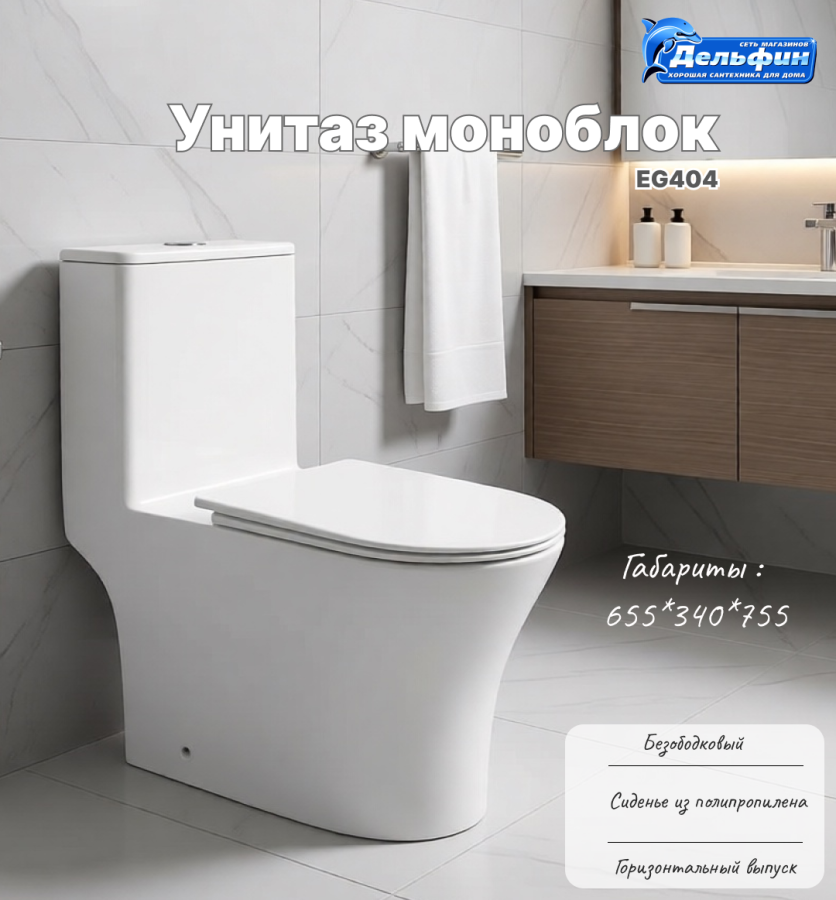 Монолит EG404 безободковый, сиденье тонкое ПП   ЛУЧШАЯ ЦЕНА! фото