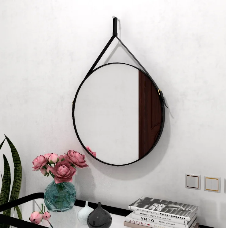 Зеркало Ритц D500 на ремне из натуральной кожи черного цвета фото