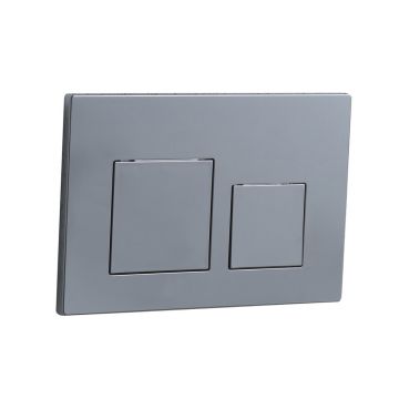 Кнопка смыва EvaGold 05, пластик квадрат хром матовый для инсталляции EvaGold 400 и EvaGold 500 фото