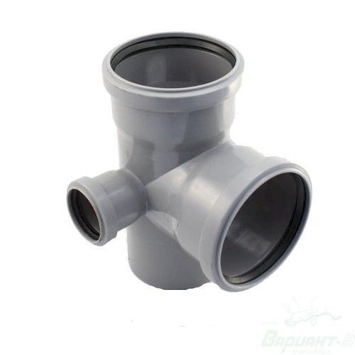 Крестовина 110/110/50 угол 87 ЛЕВАЯ двухпл.(Серая) фото