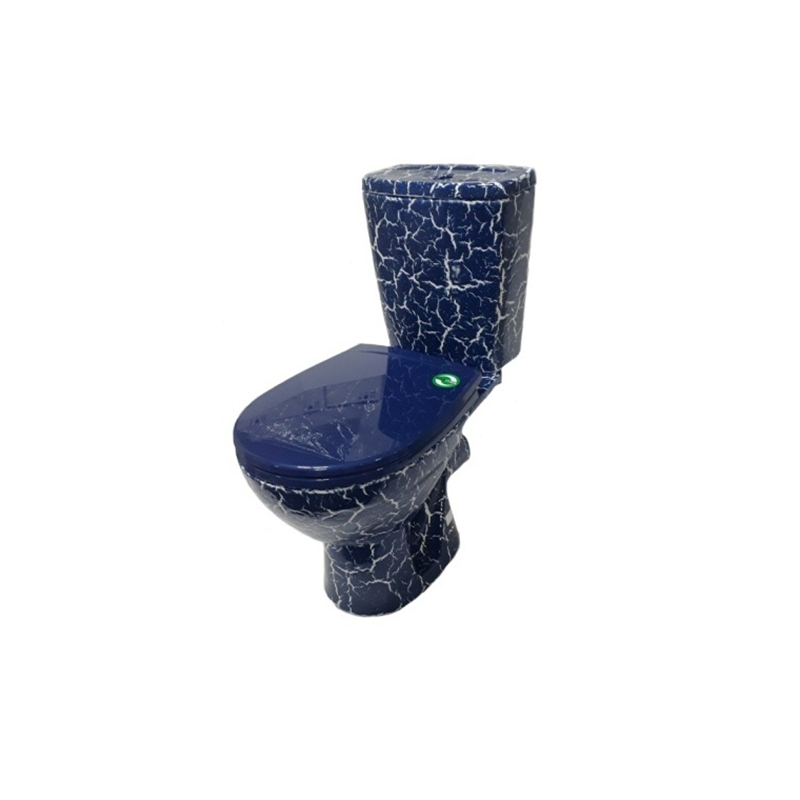 СОЛО унитаз-компакт (Киров) синий кракелюр фото