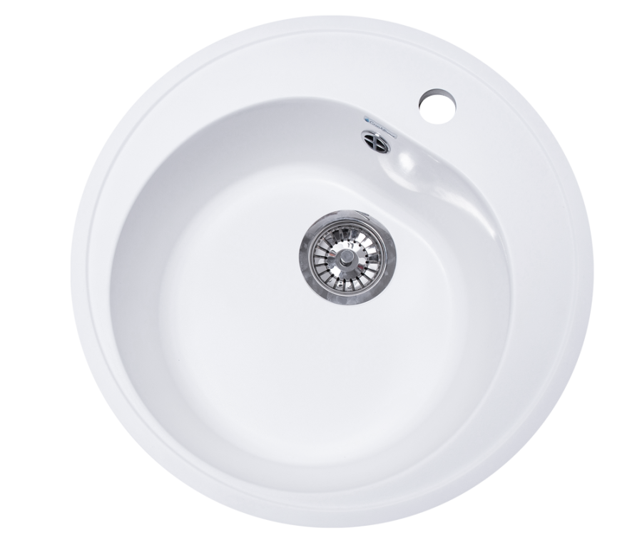 Кухонная мойка GranAlliance G-10, молочный  Ø 500 мм фото