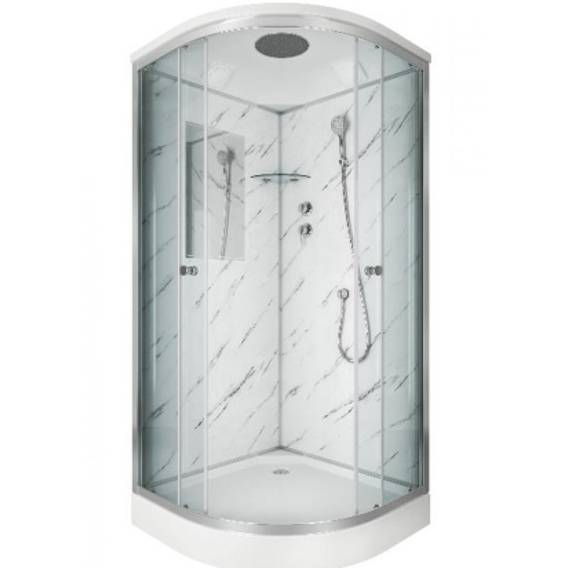 NG-7702M Душевая кабина 100*100*210 н.п. (мрамор) фото