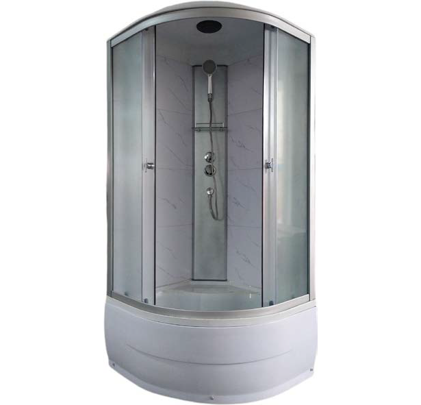 AQUAPULSE 4002E 90*90*220 гл.п. fabric white marble !!!АКЦИЯ!!! фото