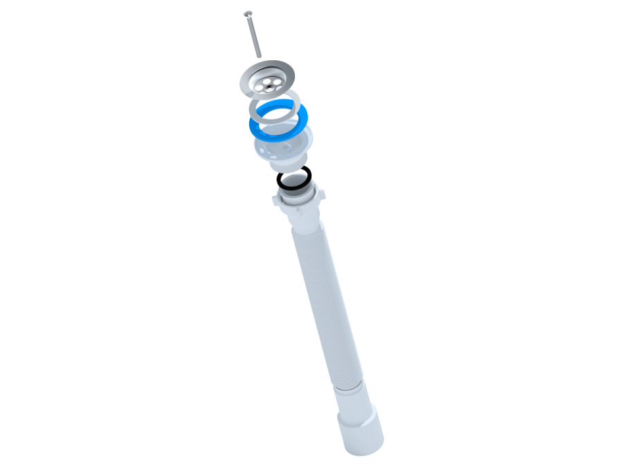 Гофросифон 1 1/2 х 40/50  (G116) АНИ удлиненный (50) фото