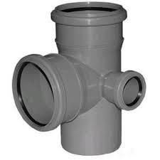 Крестовина 110/110/50 угол 87 ПРАВАЯ двухпл.(Серая) фото