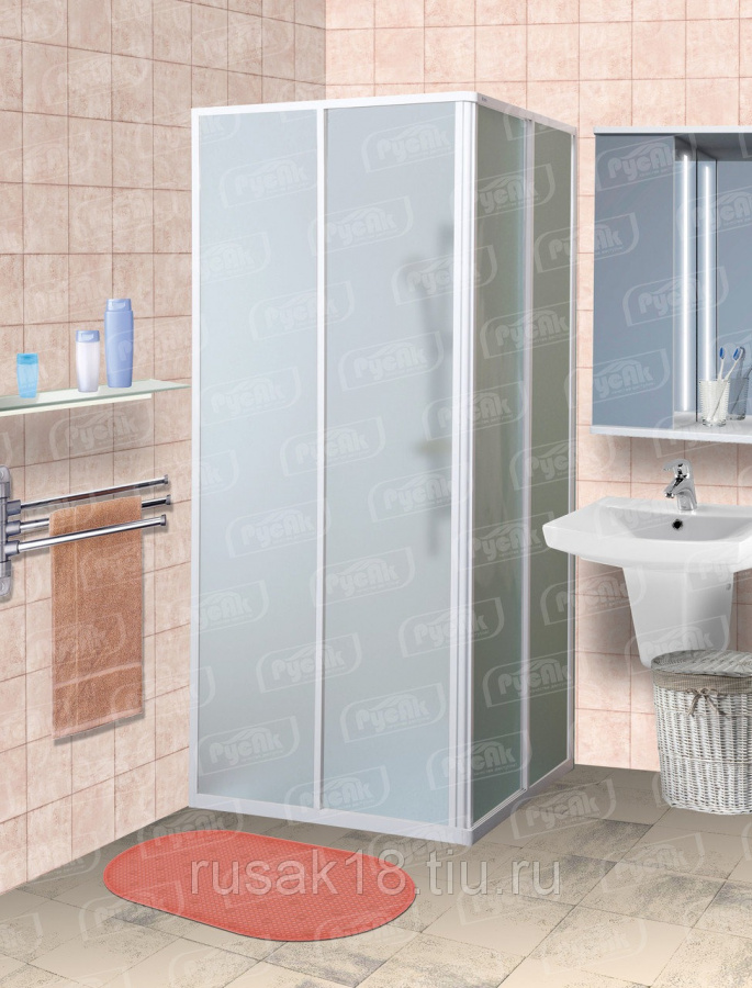 Душевой уголок 80-2 стенки стекло матовое  фото