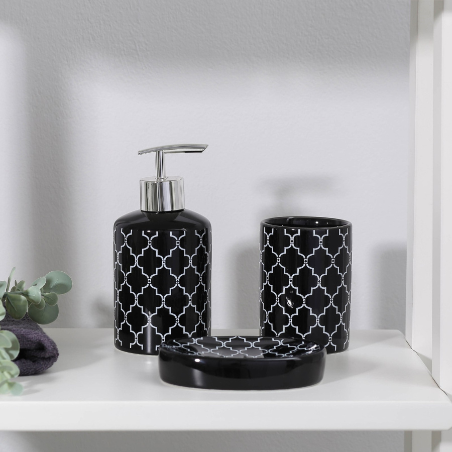 Набор для ванной,3 предмета Морокко (мыльница,стакан,дозатор) 6244628  фото