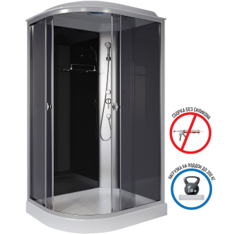 Душевая кабина Niagara Eco E120/80/13R/TN (120*80*215) н.п (13см), стекло тонированное #WF_CITY_VIN# картинка