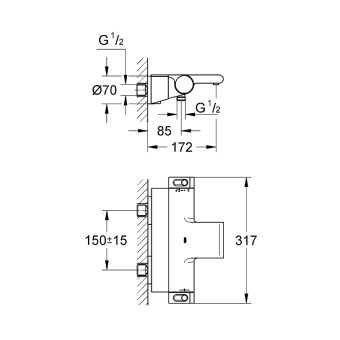 Термостат для ванны Grohtherm 34464001 GROHE #WF_CITY_VIN# картинка