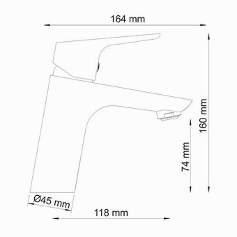 Смеситель Lippe 4503 д/ум  Wasser KRAFT #WF_CITY_VIN# картинка