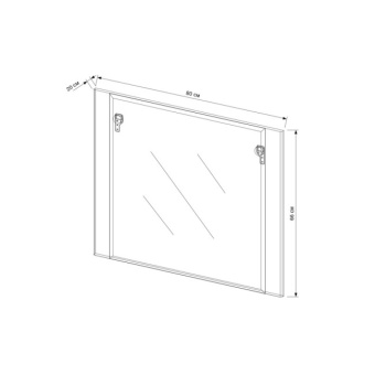 Зеркало "Catherine 80 №4" белый камень #WF_CITY_VIN# картинка