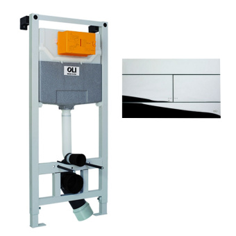 Инсталляция OLI 120 ECO Sanitarblock mechanic + панель слива Oliveira хром глянец #WF_CITY_VIN# картинка