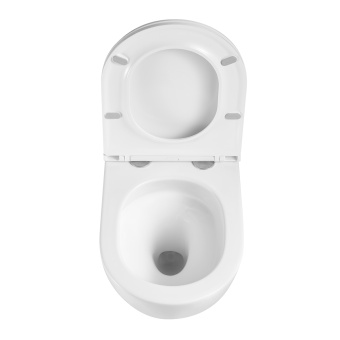 Унитаз подвесной GLAZER 9614003 безободковый ТОРНАДО с сиденьем микролифт  #WF_CITY_VIN# картинка
