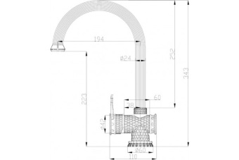 Смеситель д/кухни A 407K-BR #WF_CITY_VIN# картинка
