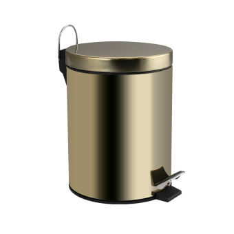 Ведро 105-G круглое  из нерж. стали, с педалью, 5л, золото #WF_CITY_VIN# картинка