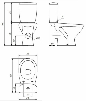 TRENTO унитаз-компакт (Cersanit) #WF_CITY_VIN# картинка