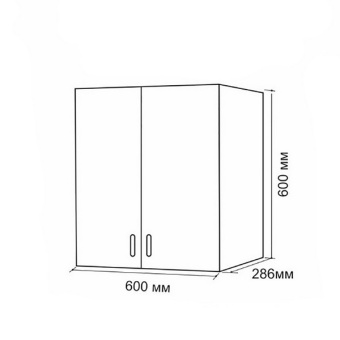 Шкаф для посуды 60 шимо тёмный #WF_CITY_VIN# картинка