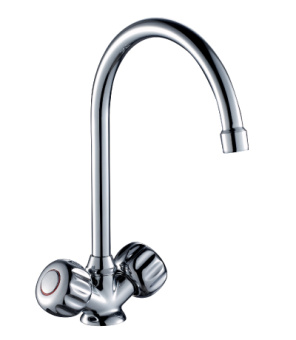 Смеситель К02-72 д/кухни  двуручн. выс. поворотный излив 260мм ROSSINKA #WF_CITY_VIN# картинка