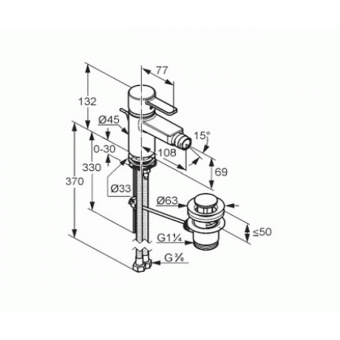 Смеситель д/биде 385309175 ZENTA #WF_CITY_VIN# картинка