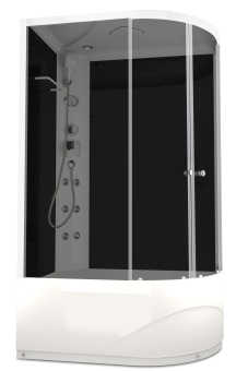 DOMANI-SPA Душевая кабина Delight 128 high L 1200*850*2180 (стекло тонир, панель черная) #WF_CITY_VIN# картинка