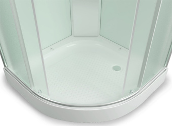 ERLIT ER3510P-C3-RUS душевая кабина 100*100*215 н.п./белые стенки/матовое стекло #WF_CITY_VIN# картинка