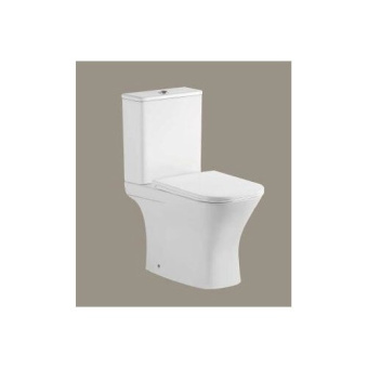 Унитаз компакт T2335 безободковый круговой смыв + сиденье тонкое ДП* #WF_CITY_VIN# картинка