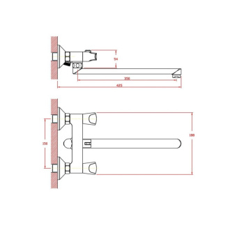 Смеситель д/ванны ZOLLEN MINDEN MI62420941 #WF_CITY_VIN# картинка