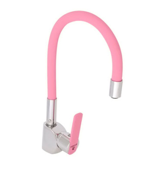 Смеситель Gota Rocio д/кухни G302533 Santa Barbara шар. с силикон. изливом, креп.гайка розовый #WF_CITY_VIN# картинка