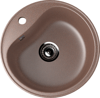 Мойка гранитная U-100-307 терракот D490мм сифон в комплекте #WF_CITY_VIN# картинка