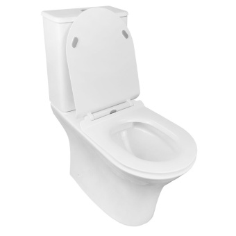 FRETTA ROUND AZ-7121 унитаз напольный безободковый + изогнутое сиденье микролифт #WF_CITY_VIN# картинка